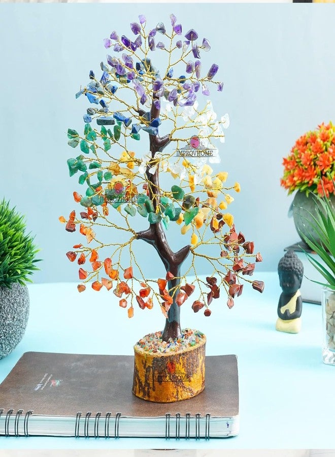 Improvhome Money Tree - Healing Crystals - Small Show Pieces for Shelves - Decorative Tree - 7 Chakra Tree - Desktop Decoration Items - Spiritual Gifts (150 Beads) - Image 5
